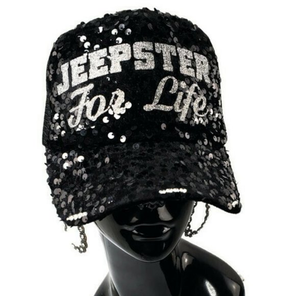 Jeepster For Life Fitted Spandex Black Tee with Shiny Lettering. - Picture 6 of 6